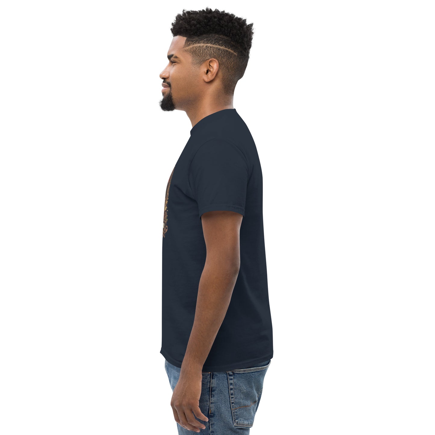 Navy unisex classic T-shirt from The Dark Hour Coffee Company, plain design with a comfortable fit.