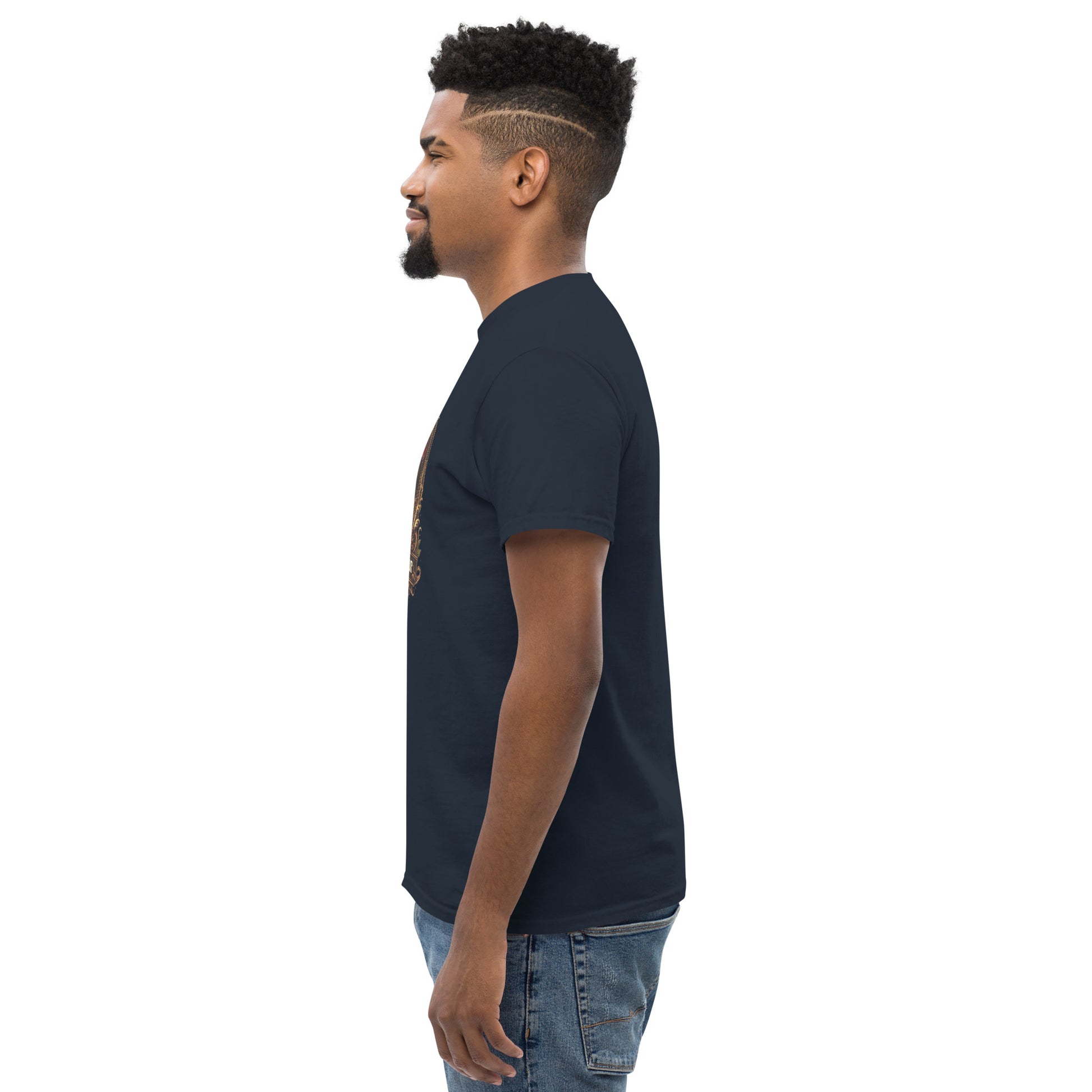 Navy unisex classic T-shirt from The Dark Hour Coffee Company, plain design with a comfortable fit.